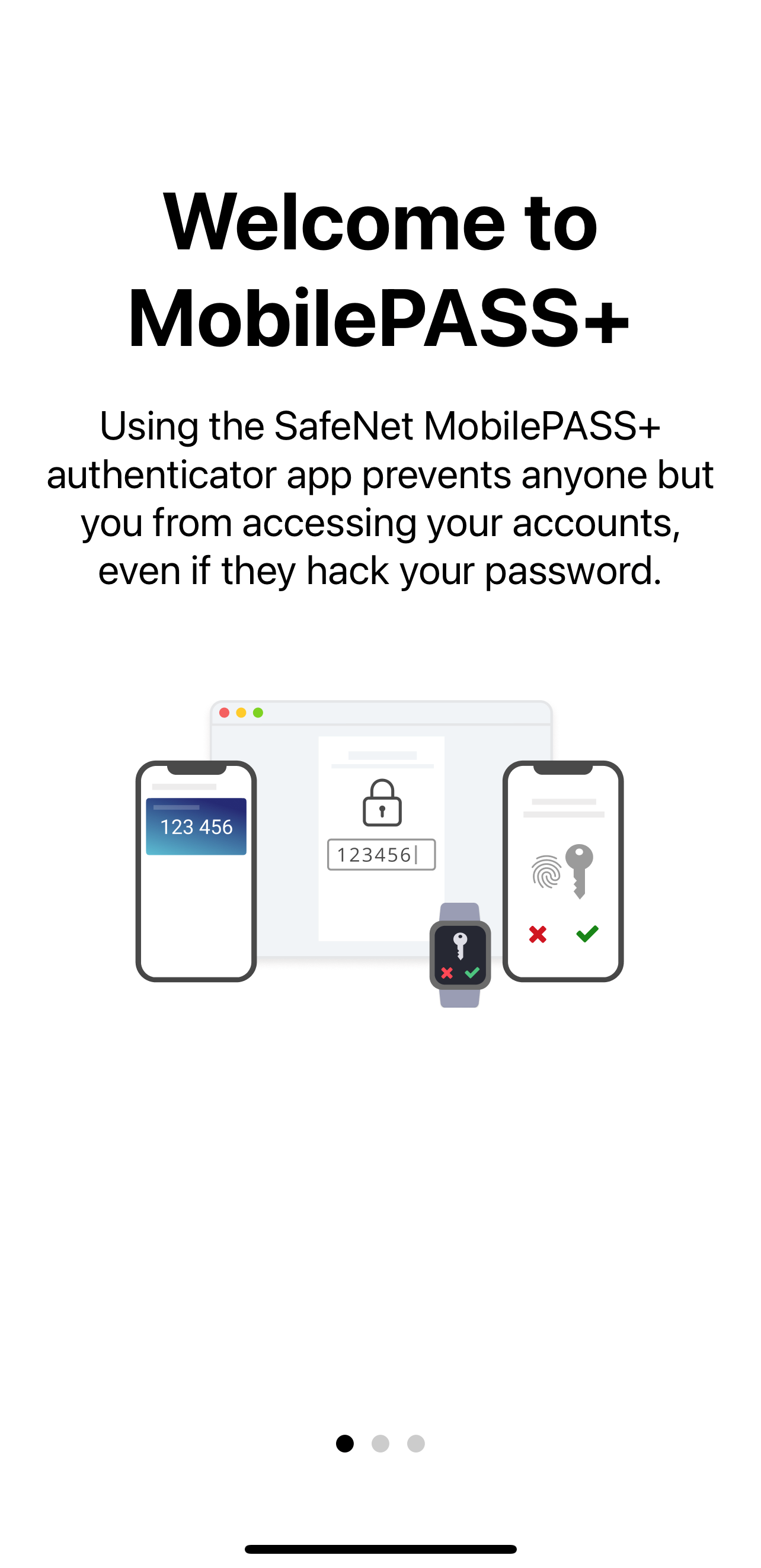 Welcome screen